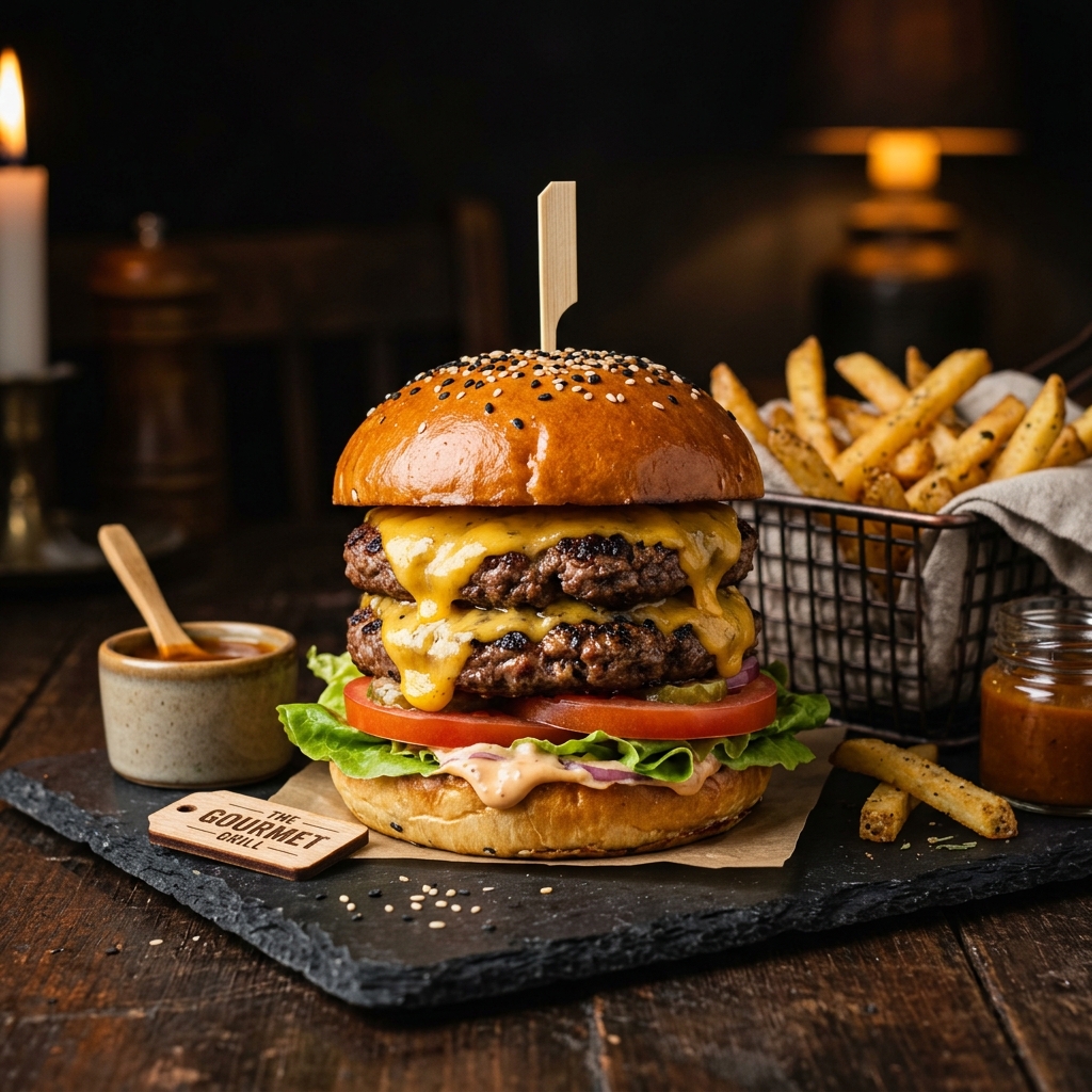 Beef Double Decker Burger